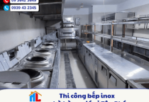 Thi công bếp inox nhà hàng giá rẻ Tân Phú